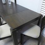 Prachtige Wenge Houten Brutalist Eettafel thumbnail 3