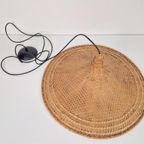 Vintage Rotan Trompet Hanglamp Bamboo Heksenhoed Japandi “60 thumbnail 7