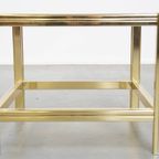Mooie Vintage Hollywood Regency Design Bijzet/ Salontafel Met Een Glazen Blad thumbnail 2
