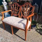 Klassiek Mahoniehouten Raambank, Halbank, Slaapkamer Bank thumbnail 4