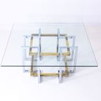 Brass & Chrome Geometrical Coffee Table thumbnail 2