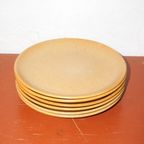 Vintage Grès Stoneware Dinner Plates * Set Of 6 * Minimal Mid-Century Tableware thumbnail 3