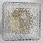Vintage Guro Jaren '70 Plafondlamp Plafonnière Glas Vierkant thumbnail 2
