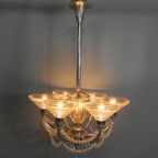 Art Deco Hanglamp G. Leleu thumbnail 6