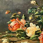 Raoul Delbové. Stilleven Met Rozen. thumbnail 4