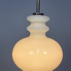 Witte Glazen Hanglamp, Peill En Putzler, Duitsland 1960'S thumbnail 6