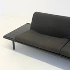 Harvink The Mission Bank Met Zwart Frame Donkergrijze Stof thumbnail 4