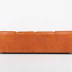 1960’S Vintage Danish Modern Cognac Leather Sofa thumbnail 9