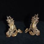 Rococo Stijl Bronzen Vuurbokken thumbnail 2