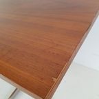 Vintage Bijzettafel Stervoet Tafeltje Chroom Teak Fineer thumbnail 6