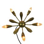 Vintage 50’S Mcm Ceiling Light - In The Style Of Stilnovo - Spider Lamp - Restored / Polished - 5 thumbnail 2