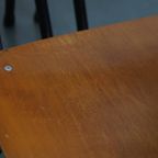 Set Van 6 Vintage Jaren ’60 Dutch Design Marko School/kantine/eetkamerstoelen Met Armleuningen thumbnail 2