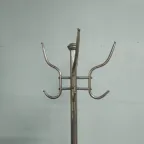 Vintage Tripod Industriële Metalen Chroom Kapstok thumbnail 3