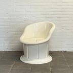 Vintage Popptorp Fauteuil Wit Van Knut & Marianne Hagberg Voor Ikea thumbnail 5