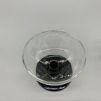 Set Vintage Gegraveerde Coupe Glaasjes Zwarte Voet 3 Stuks thumbnail 7