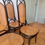 Set Van 6 Hoge Vintage Bentwood “Long John” Thonet thumbnail 4