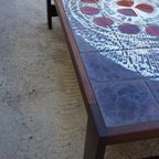 Midcentury Wenge Salontafel Met Tegels Van Belarti, België 1970S thumbnail 5