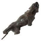 Mid Century Lederen Panter Beeld Papier Mache Verzamelitem thumbnail 7