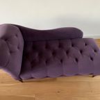 Purple Velvet Chaise Lounge thumbnail 3