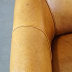 Gezellige, Comfortabele Rundleren Fauteuil/armchair In Een Unieke Kleur thumbnail 8