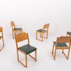 Set Of 6 Scandinavian Design Herman Seeck Chairs / Eetkamerstoelen For Asko, Finland 1950S thumbnail 3