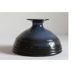 Ringed Blue Vase By Elisabeth Vandeweghe, Perignem thumbnail 3