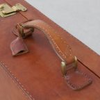 Vintage Luxe Leren Reiskoffer Handgemaakt Italy thumbnail 11