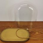 Antieke Vintage Grote Glazen Ovale Stolp. 510 thumbnail 3