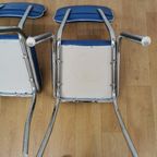 Vintage Mid Century Chroom En Skai Buizen Stoelen thumbnail 12