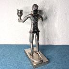 Kandelaars Aapje, Wit Metaal thumbnail 11