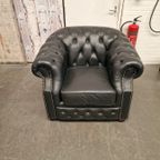 Charlston Fauteuil Classic Chesterfield – Zwart thumbnail 2