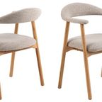 Joren Eetkamerstoel - Set Van 2 - Beige Bouclé thumbnail 10