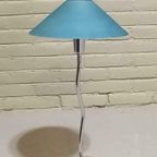 Vintage Frost Glass Tafellamp, Groen/blauw thumbnail 3