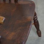 Charmante, Antieke Engelse Highback Windsor Eetkamerstoel Met Een Prachtig Patina thumbnail 13
