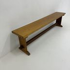 Vintage Solid Wooden Bench , 1970’S thumbnail 16