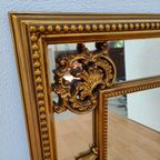 Grote Vintage Goudkleurige Spiegel, Schouwspiegel Badkamerspiegel 103 thumbnail 6