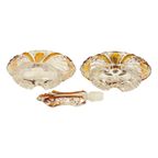 Art Deco Stijl Amberkleur Parfum Toiletset Boudoir Bleikristal thumbnail 7