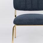 Jolien Fauteuil Goud/Donkerblauw thumbnail 7