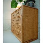 Vintage Ladenkast Dressoir In Bamboe En Pitriet thumbnail 3