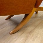 Vintage Theo Ruth Congo Fauteuil Stoel Oranje thumbnail 3