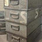 Vintage Philips Industriële Metalen Kisten, P/p/s thumbnail 4