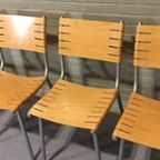 Set Van 5 Vintage Ruud Jan Kolkke Stoelen Eetkamerstoelen thumbnail 19