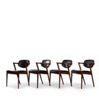 Reupholstered Rosewood Z-chair : No. 42 By Kai Kristiansen 1960s, Set Of 4 thumbnail 14