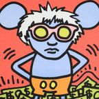 Offset Litho Naar Keith Haring Andy Mouse Iii 19/150 Pop Art thumbnail 8