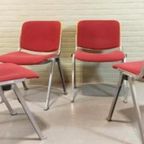 Set Van 4 Vintage Stoelen Giancarlo Piretti Stijl thumbnail 12