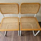 2 Cesca Beuken Stoelen Met Wit Buisframe Marcel Breuer thumbnail 13