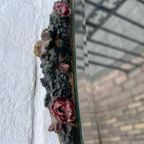 Engelse Facet Geslepen Spiegel Met Bloemendecoraties, 76 Cm Breed thumbnail 5