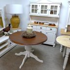 Prachtige Landelijke Ronde Eiken Tafel 120 Cm thumbnail 7