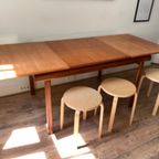 Eettafel | Teak | Jaren 60 | Verlengbaar thumbnail 12