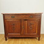 Vintage Frans Dressoir Commode, Ladekast, Badkamermeubel Met Marmer Blad. 30 thumbnail 4